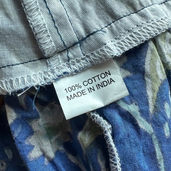 Mod's Mahal Floral Split Neck Midi Dress Womens Size S Pockets Block Print Boho - Picture 9 of 11